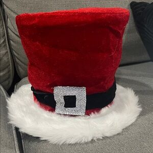 Red Santa Hat featuring Belt tree Topper or tabletop display piece